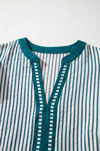 Striped Midi Dress - Green