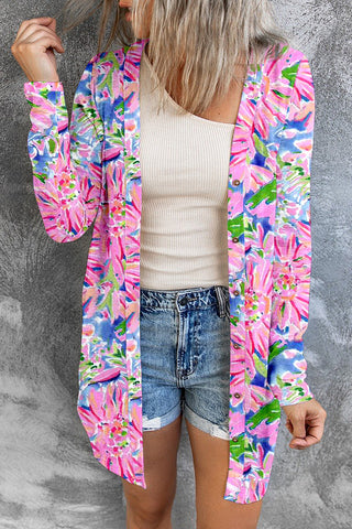 Abstract Floral Cardigan