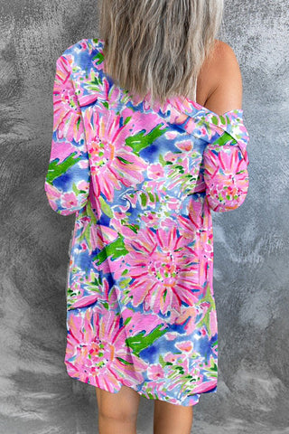 Abstract Floral Cardigan