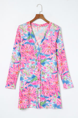 Abstract Floral Cardigan