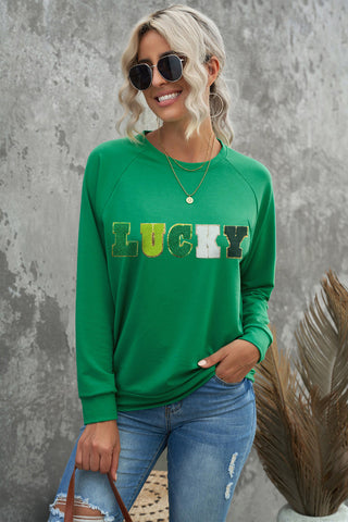 Lucky Sequined Sweatshirt