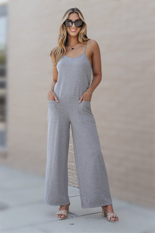 Weekend Lounging Jumpsuit - Gray