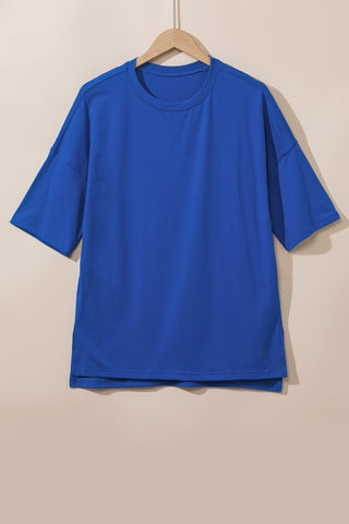 3/4 Sleeve Solid Tee - Blue