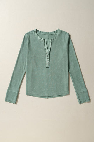 Henley Fall Top - Green
