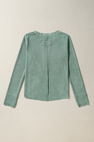 Henley Fall Top - Green