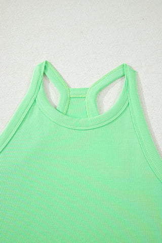Racerback Two Piece Skort Set - Neon Green