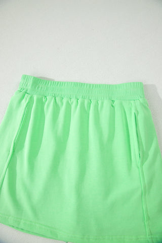 Racerback Two Piece Skort Set - Neon Green