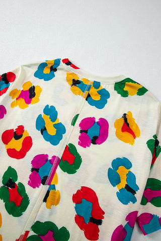 Colorful Leopard Tee Shirt - White