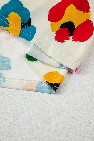 Colorful Leopard Tee Shirt - White