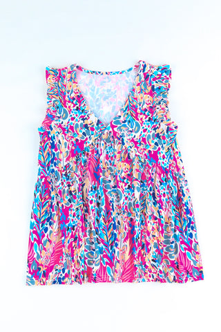 Colorful Abstract Flowy Top