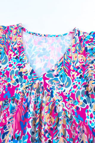 Colorful Abstract Flowy Top