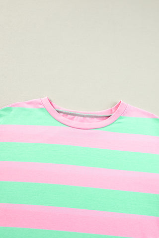Striped Pink and Blue Top