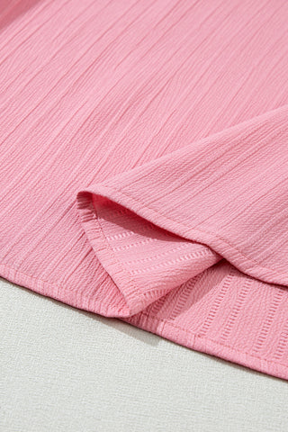 Ruffle half sleeve top - Pink