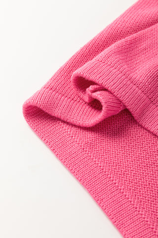 Pearl Detail Sleeveless Sweater - Pink and Orange