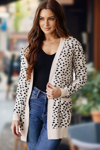Two Toned Cardigan - Dots