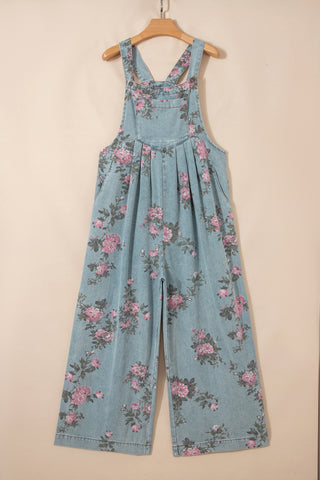 Floral Jean Short Bibs