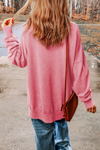 Oversized Sweatshirt - Pink