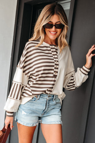 Striped Henley Top