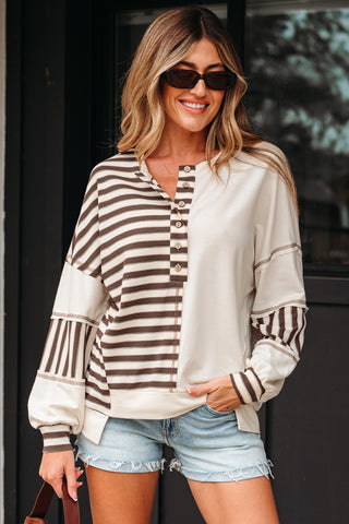 Striped Henley Top