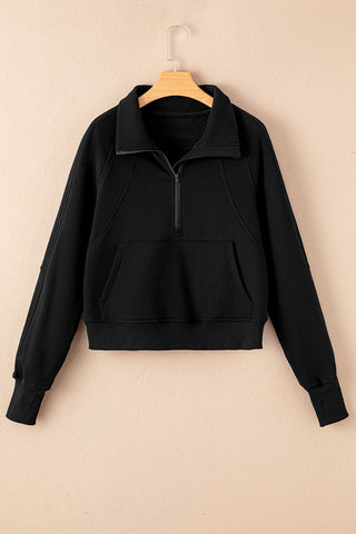 Half Zip Pullover - Black