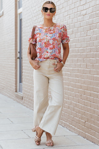 Puff Sleeve Floral Top