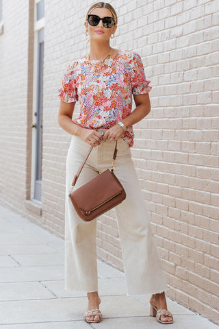 Puff Sleeve Floral Top