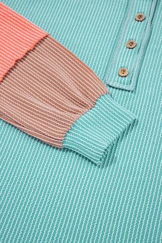 Color Block Henley Top