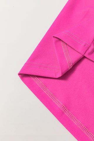 Neon Pink Dress with Collar