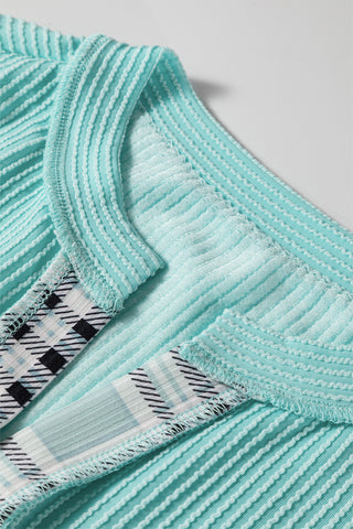 Mint Plaid Top
