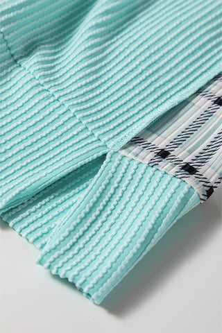 Mint Plaid Top