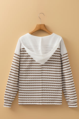 Harvest Hoodie- Brown Stripes