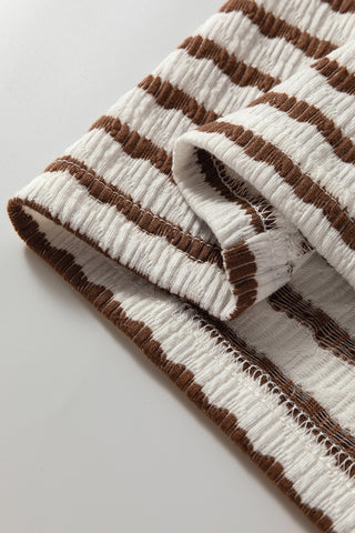 Harvest Hoodie- Brown Stripes