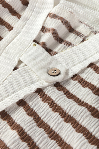 Harvest Hoodie- Brown Stripes