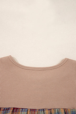 Plaid Taupe Top