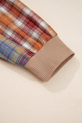 Plaid Taupe Top
