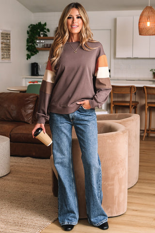 Fall Latte Sweatshirt - Brown