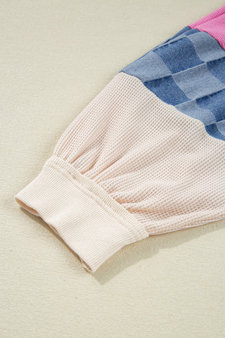 Denim Details Oversized Sweatshirt