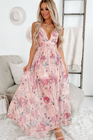 Spring Roses Maxi Dress