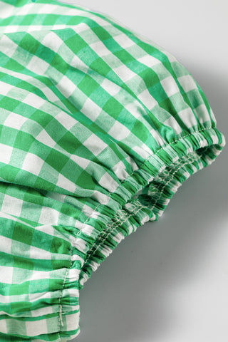 Gingham Pink and Green Top