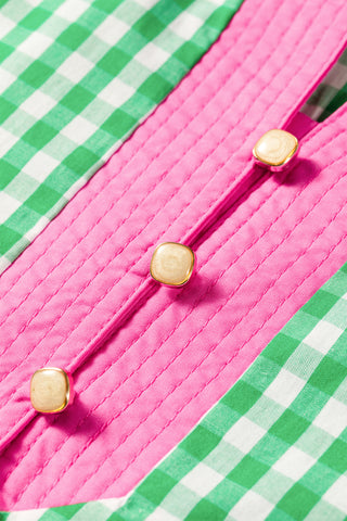 Gingham Pink and Green Top