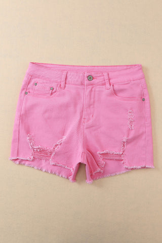 Distressed Short - Pink