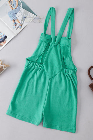 Terry Knotted Romper - Green