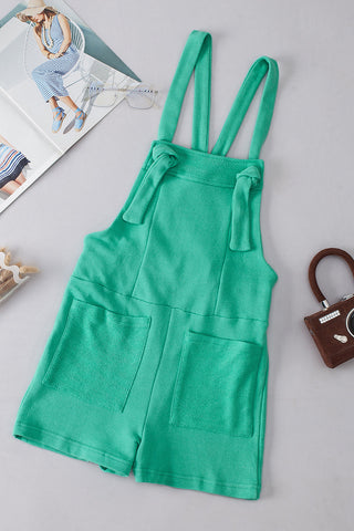 Terry Knotted Romper - Green