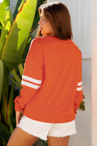 Varsity Style Sweatshirt - Orange