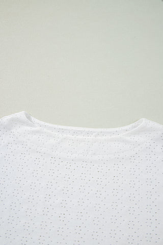 Eyelet Top - White