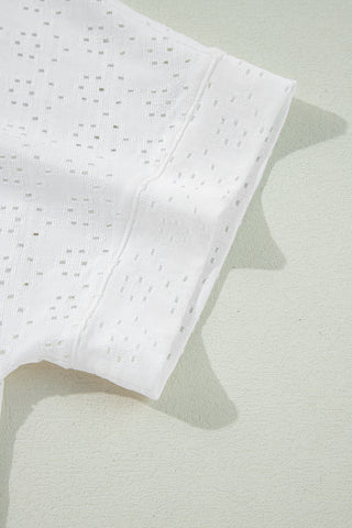 Eyelet Top - White