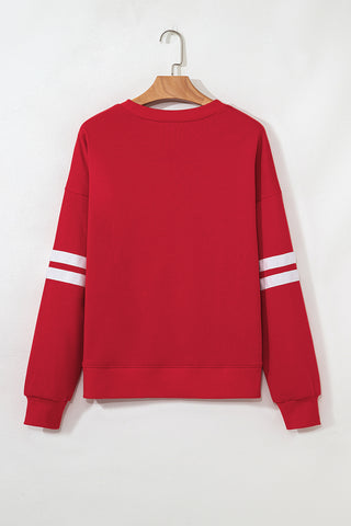 Varsity Style Sweatshirt - Red