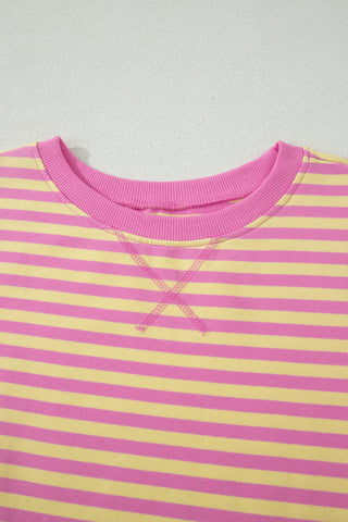 Pink and Yellow Stripe Skort Set