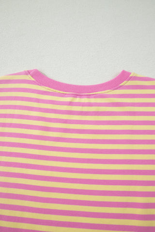 Pink and Yellow Stripe Skort Set