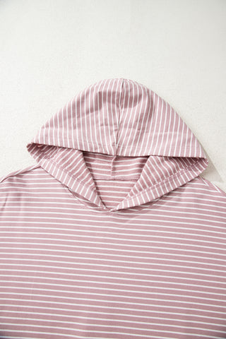 Cozy Striped Hoodie - Orchid